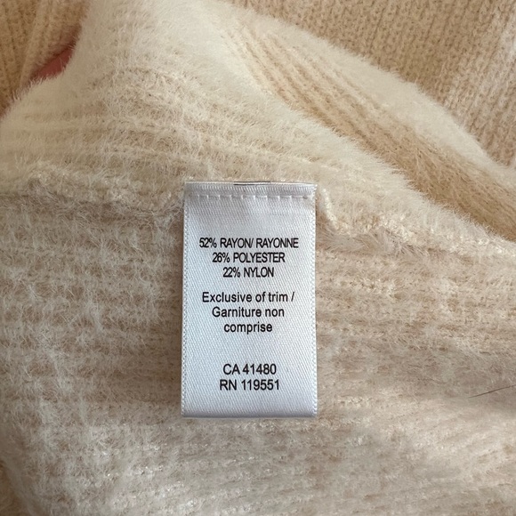 GENTLE FAWN white long sleeve dress deep plunge xs - Picture 6 of 6